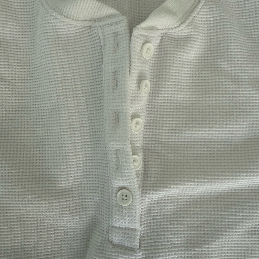 TNA Ivory Ribbed Button-Up Top - Picture 4 of 5